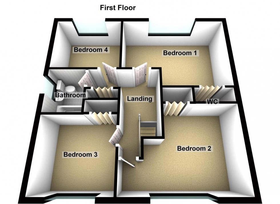 Floorplan for Harewood Gardens, Longthorpe, Peterborough