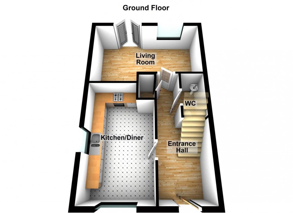 Floorplan for Ruster Way, Hampton Hargate, Peterborough