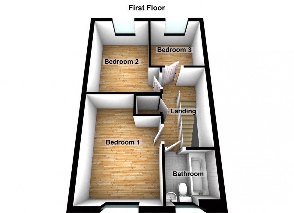 Floorplan for Ruster Way, Hampton Hargate, Peterborough