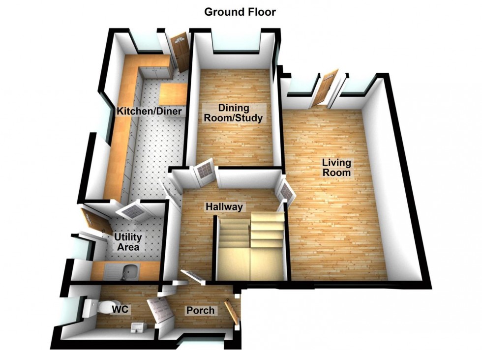 Floorplan for Larklands, Longthorpe, Peterborough