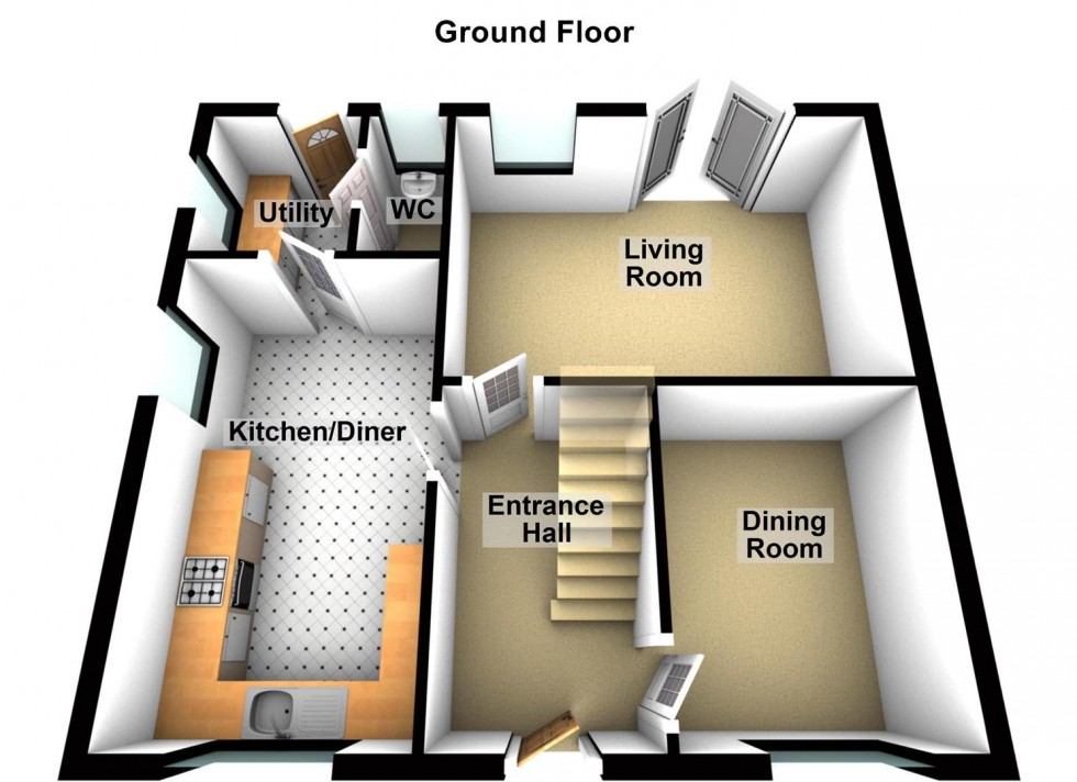 Floorplan for Whitby Avenue, Eye, Peterborough