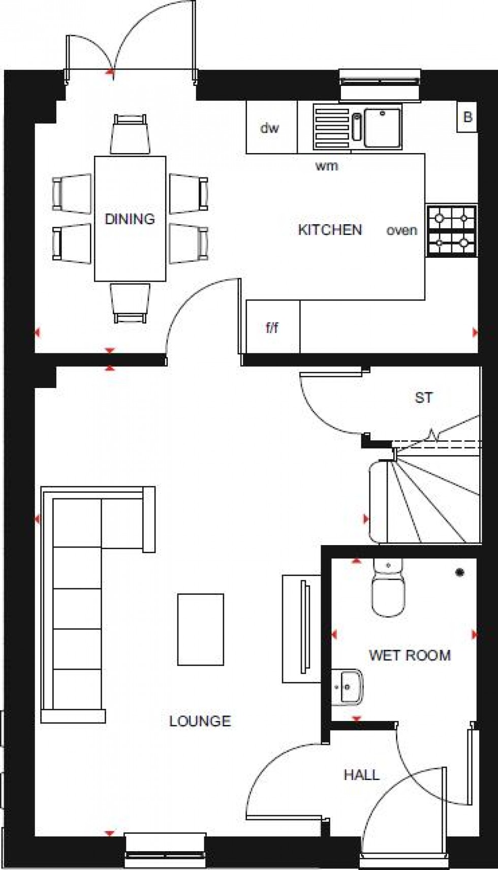 Floorplan for Waterhouse Way, Hampton Gardens, Peterborough