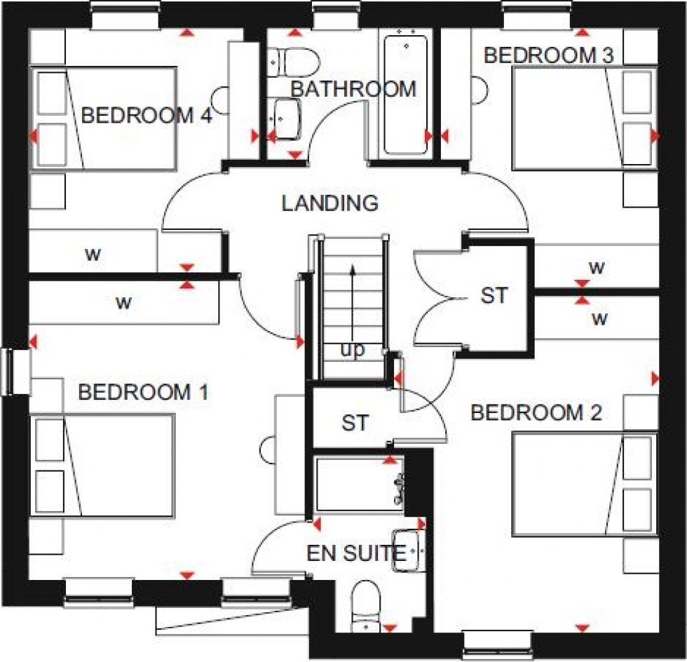 Floorplan for Waterhouse Way, Hampton Gardens, Peterborough