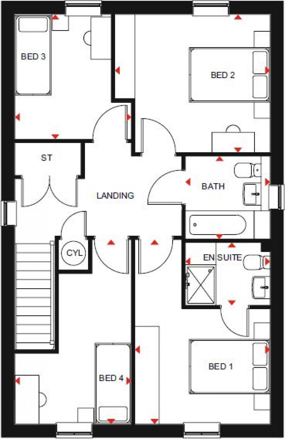 Floorplan for Waterhouse Way, Hampton Gardens, Peterborough