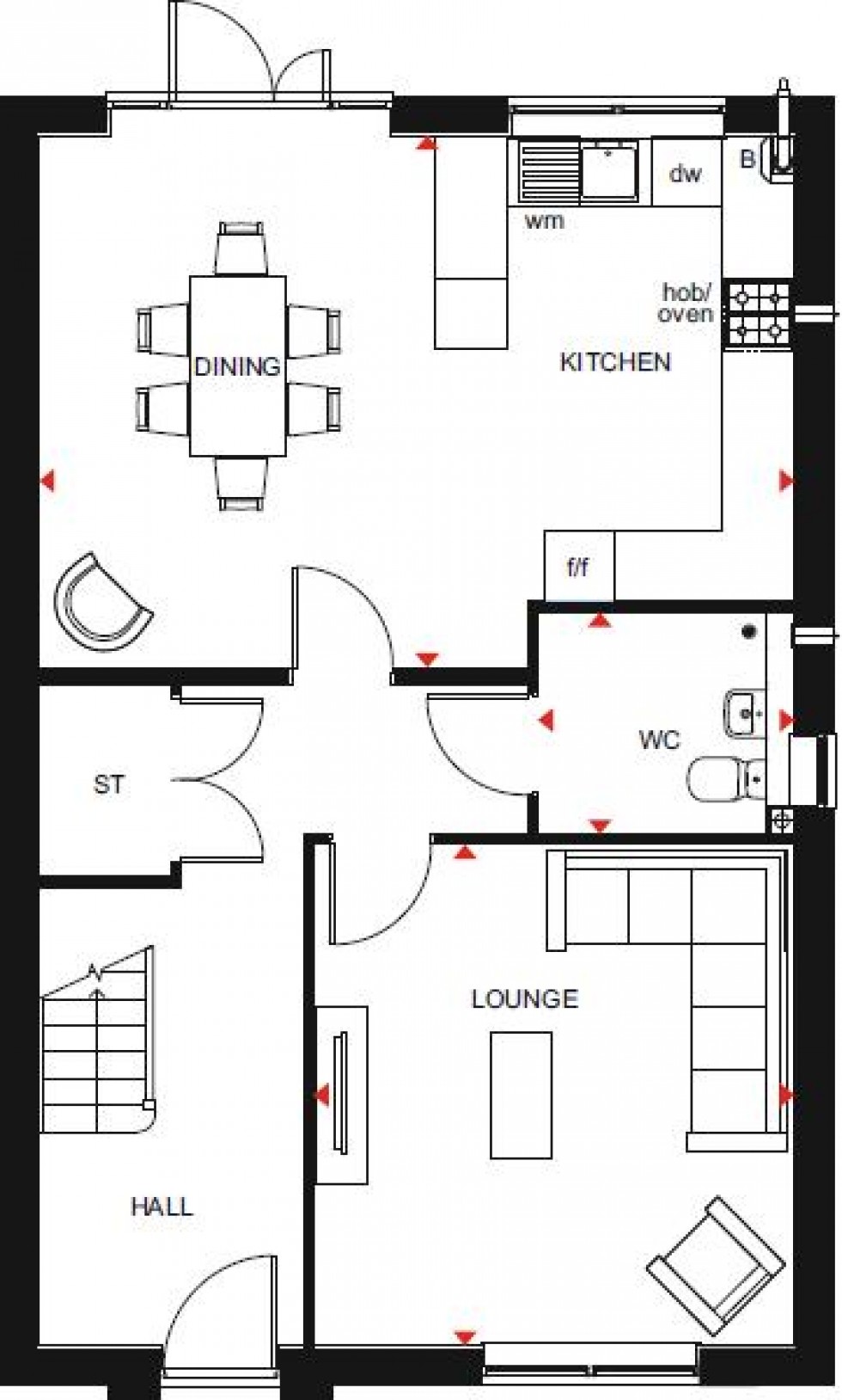 Floorplan for Waterhouse Way, Hampton Gardens, Peterborough