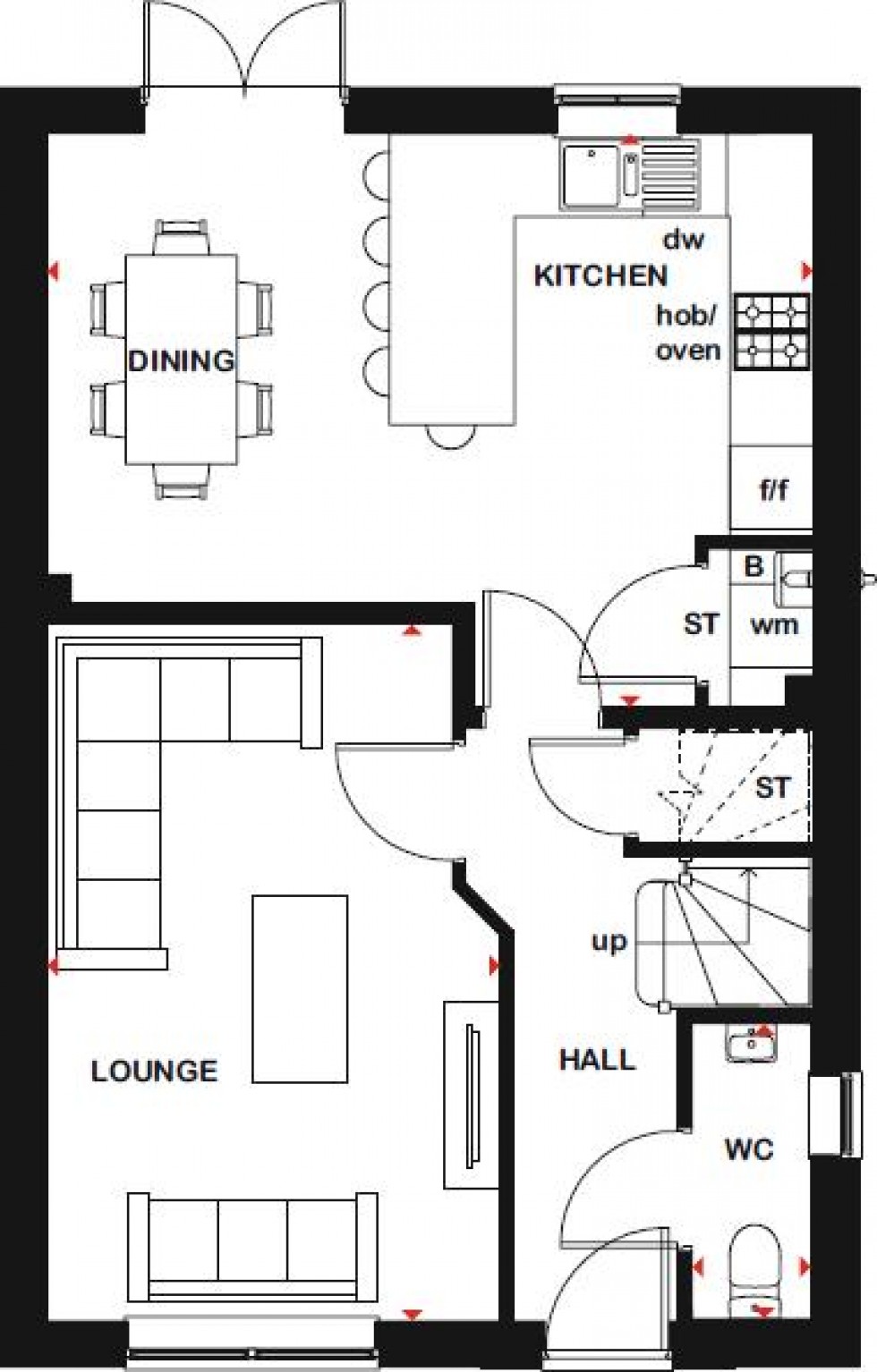 Floorplan for Waterhouse Way, Hampton Gardens, Peterborough