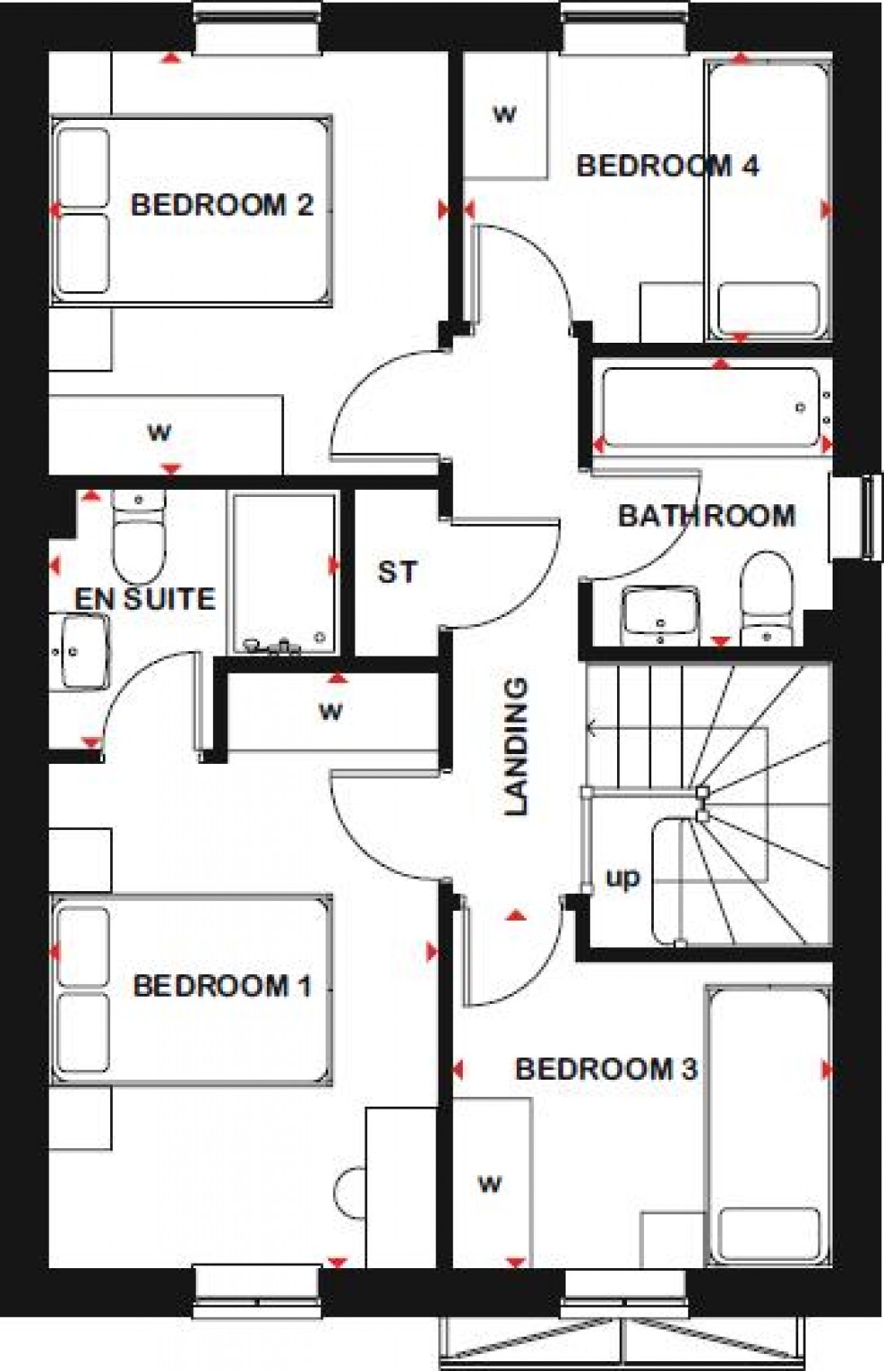 Floorplan for Waterhouse Way, Hampton Gardens, Peterborough