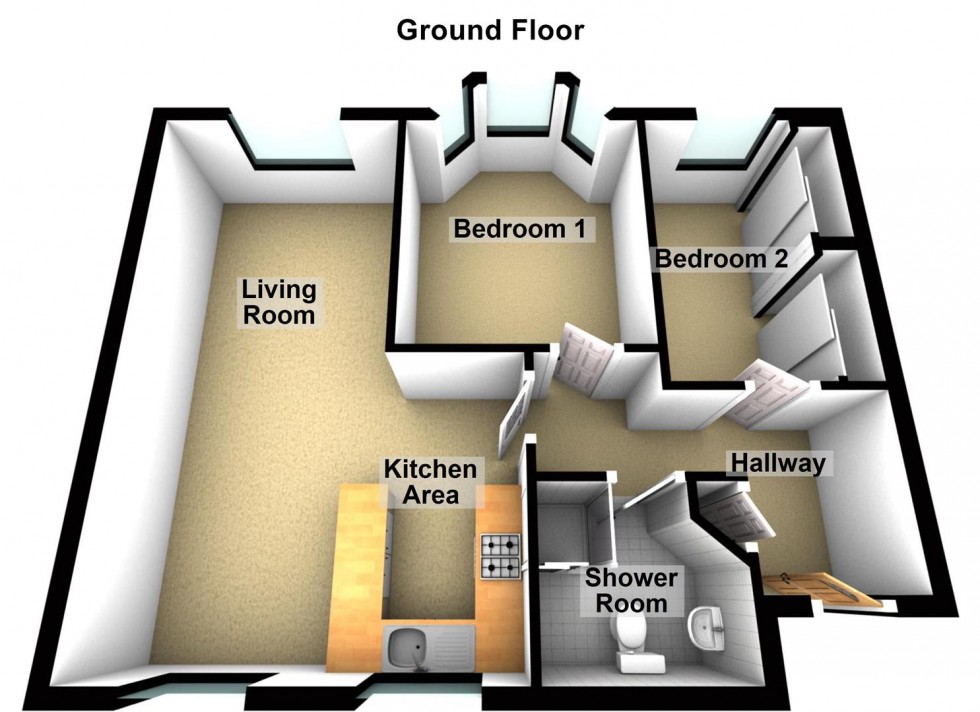 Floorplan for Silver Birch Court, Wittering, Peterborough