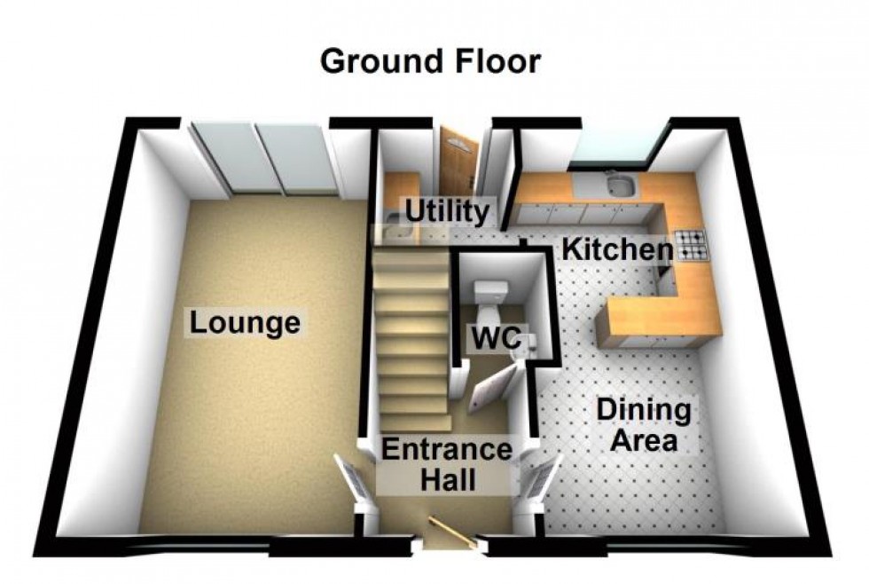 Floorplan for Reedland Way, Hampton Vale, Peterborough