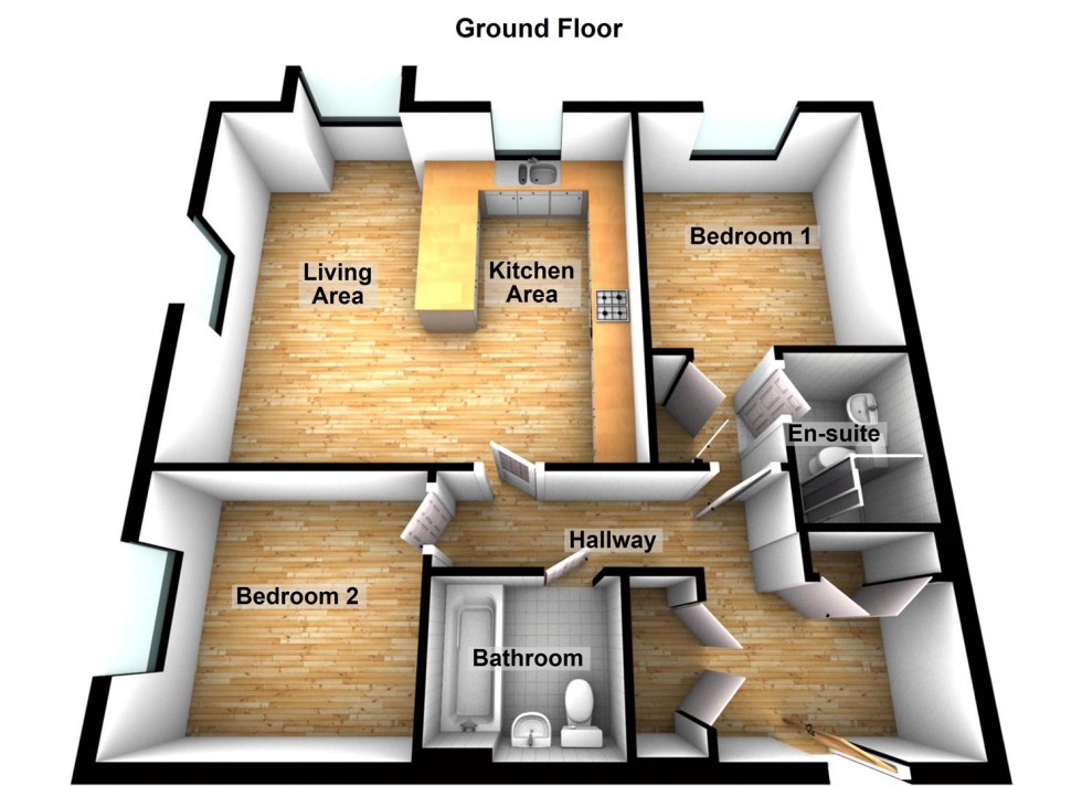 Floorplan for St Johns Close, Peterborough