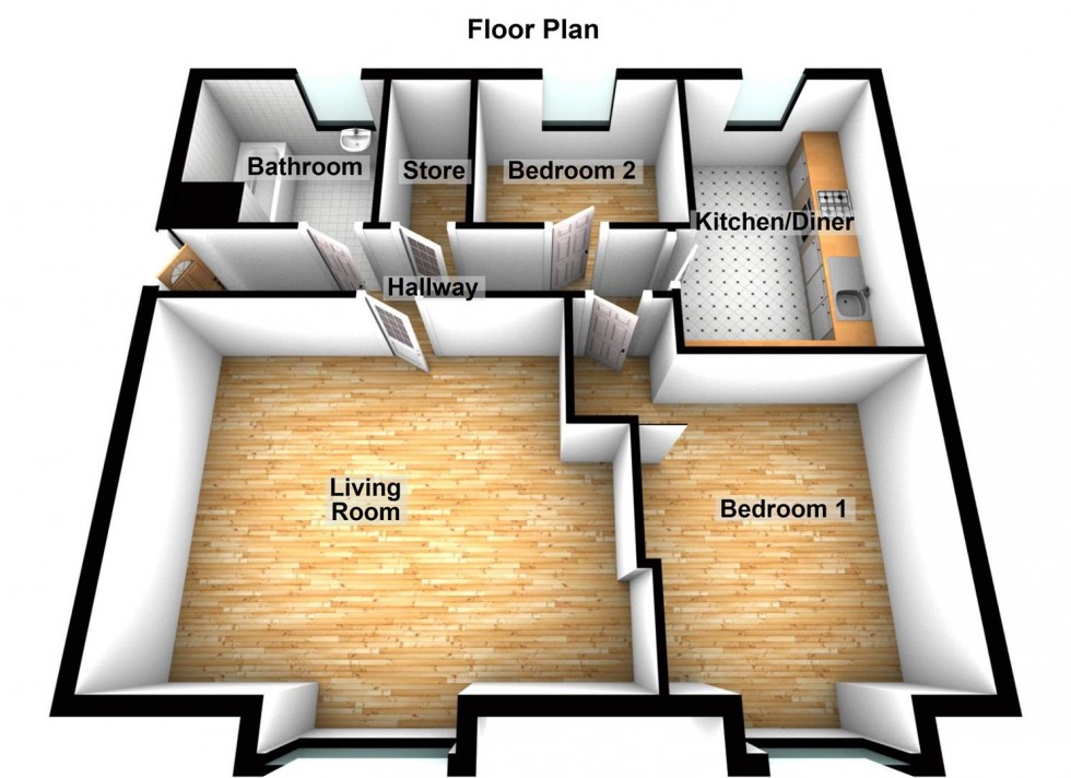 Floorplan for Peterhouse Close, Peterborough